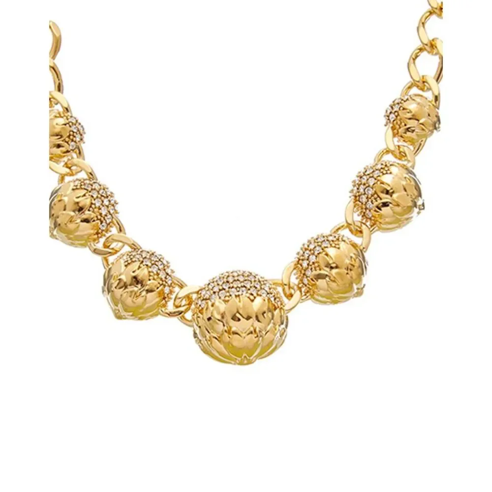 Oscar De La Renta Artichoke & Pave Necklace